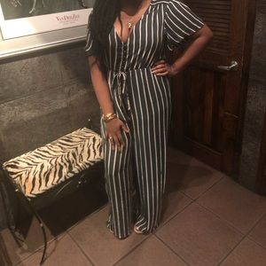 Striped jumpsuit